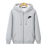 Hazel Grey Zipper Hoodie!